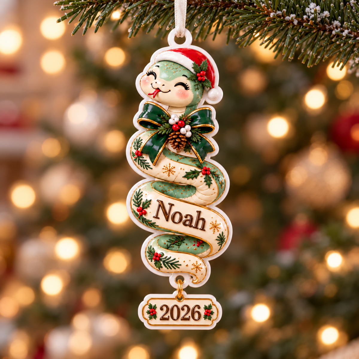 White Acrylic Vertical Stacked Silhouette with Hanging Banner Plaque - 3D Relief Ornament