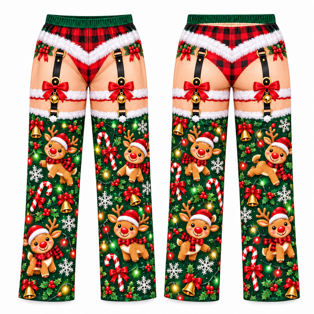 Novelty Christmas Pajama Pants Funny Holiday Print Lounge Bottoms
