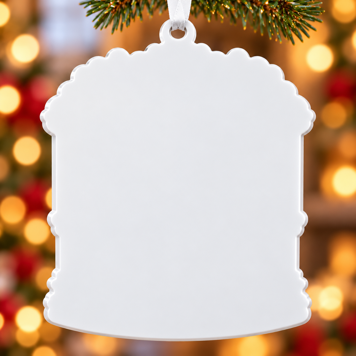 Gingerbread Family House Acrylic Holiday Keepsake - 3D Relief Ornament