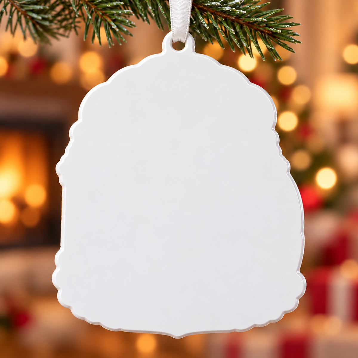 Baby's First Christmas 2026 Patriotic Fireplace Holiday Keepsake - 3D Relief Ornament