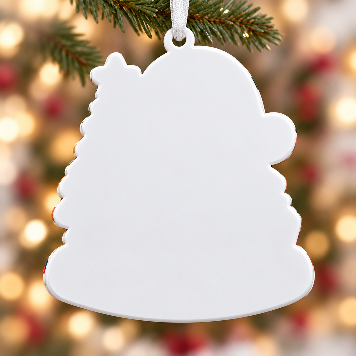 Baby's First Christmas Keepsake with Tree and Gingerbread Scene - 3D Relief Ornament
