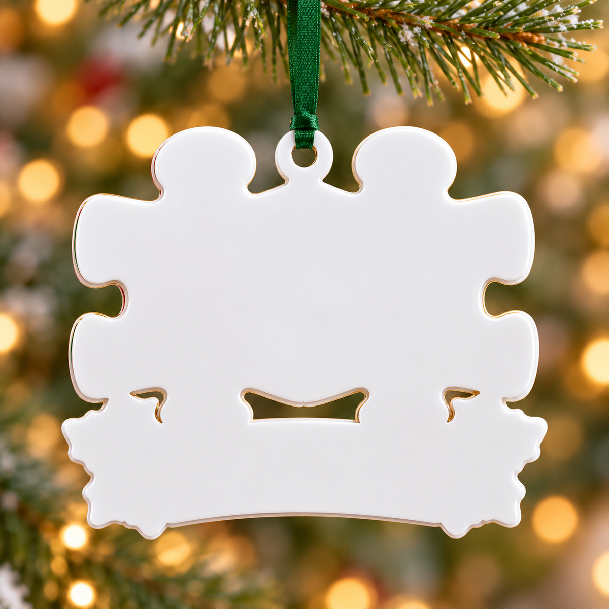 Interlocking Puzzle Christmas Keepsake, The Year I Found My Missing Piece - 3D Relief Ornament