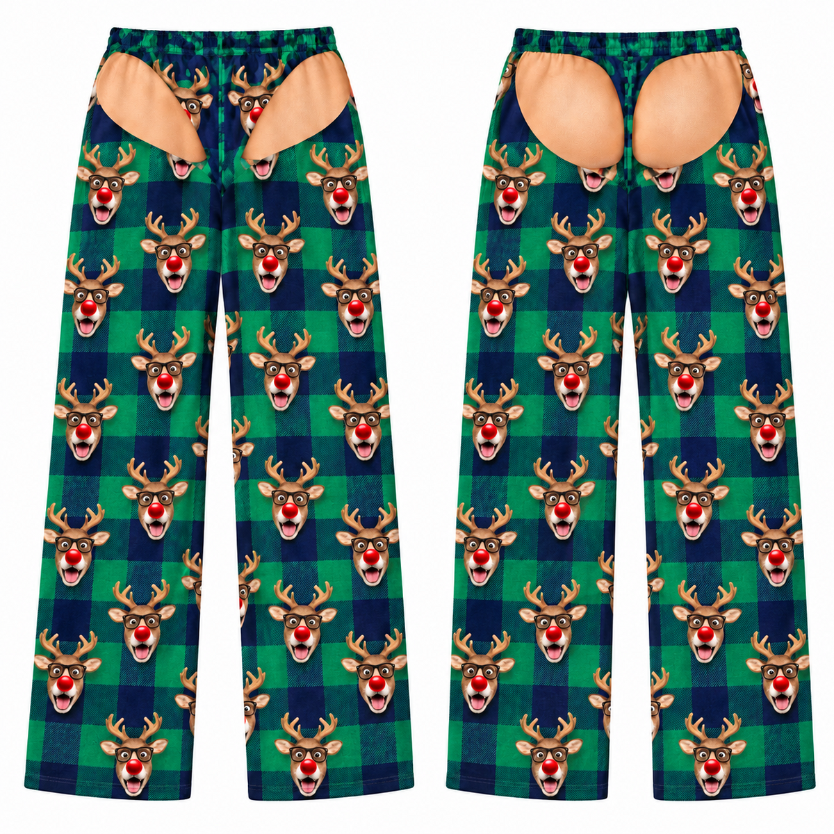 Novelty Christmas Cutout Pajama Pants Holiday Loungewear