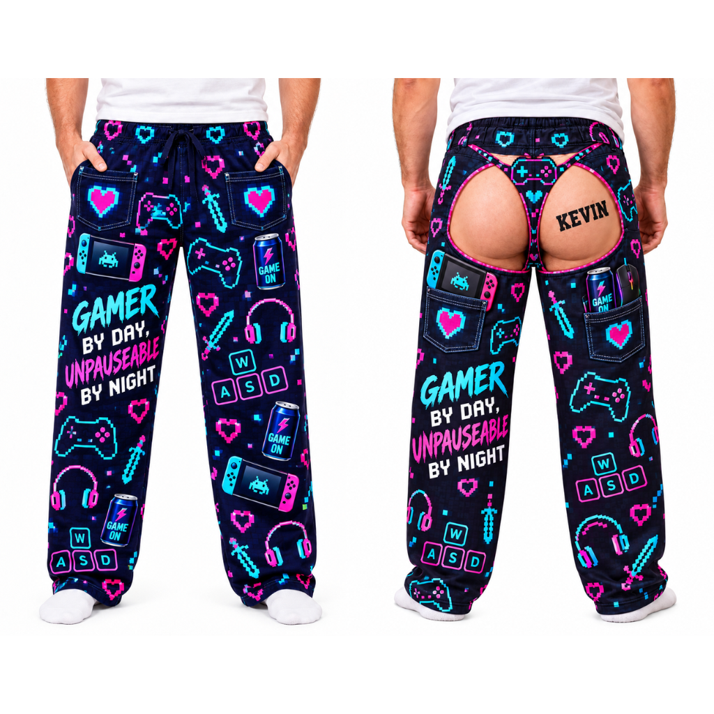Mens Novelty Pajama Pants Graphic Print Drawstring Lounge Bottoms