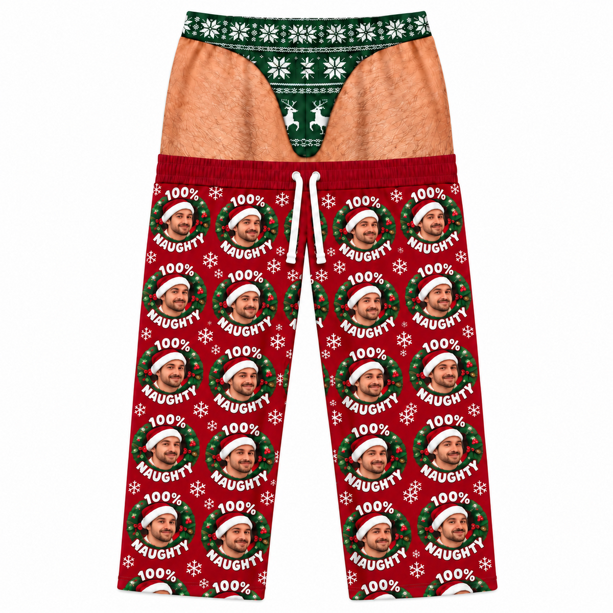Christmas Pajama Pants Novelty Holiday Lounge Bottoms with Drawstring