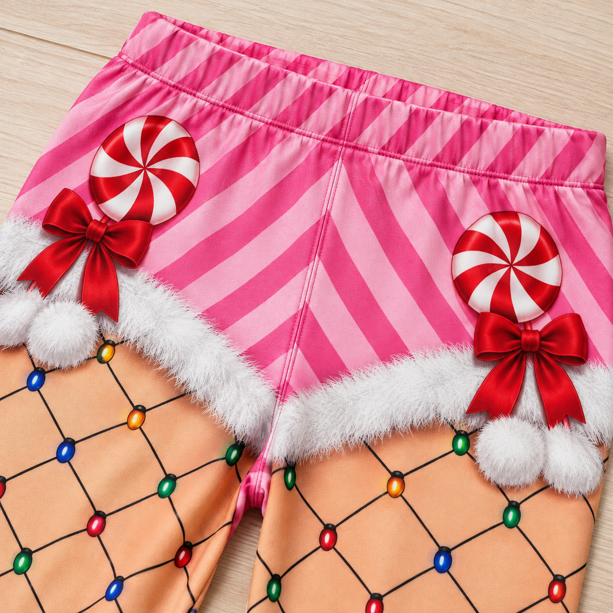 Christmas Pajama Pants Printed Trompe L'Oeil Holiday Lounge Bottoms