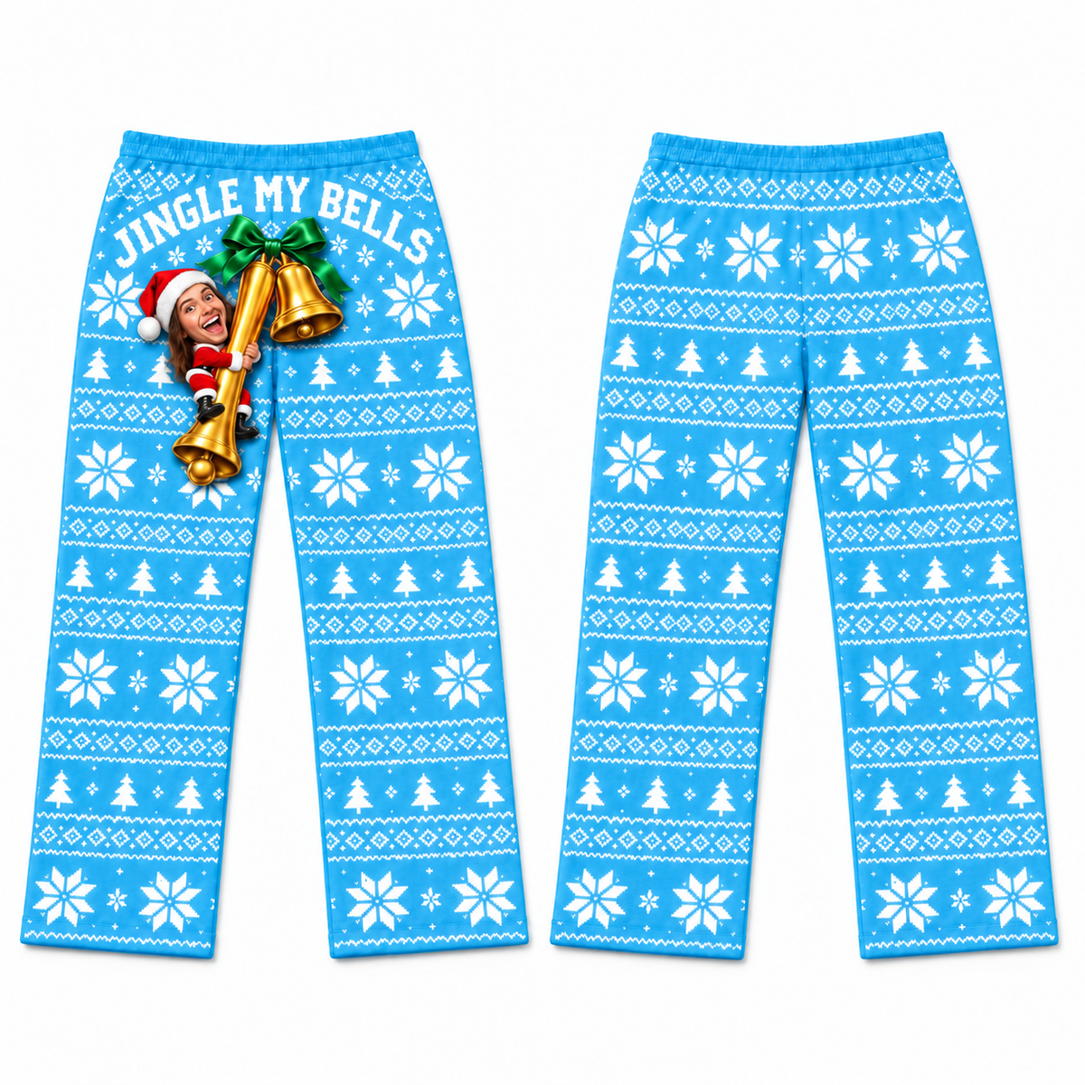 Jingle My Bells Mens Pajama Pants Holiday Fair Isle Lounge Bottoms