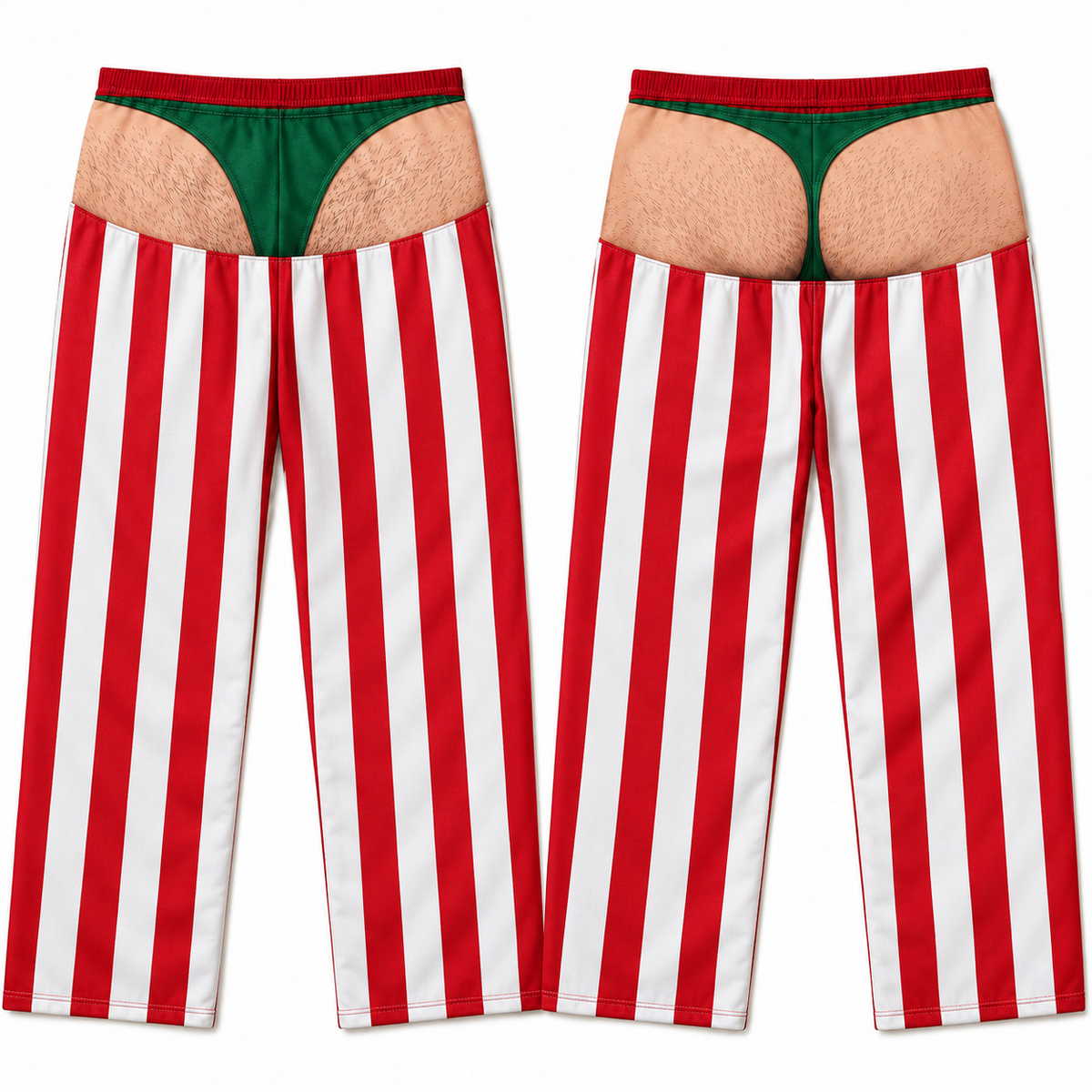 Mens Pajama Pants Striped Novelty Christmas Gag Print Loungewear