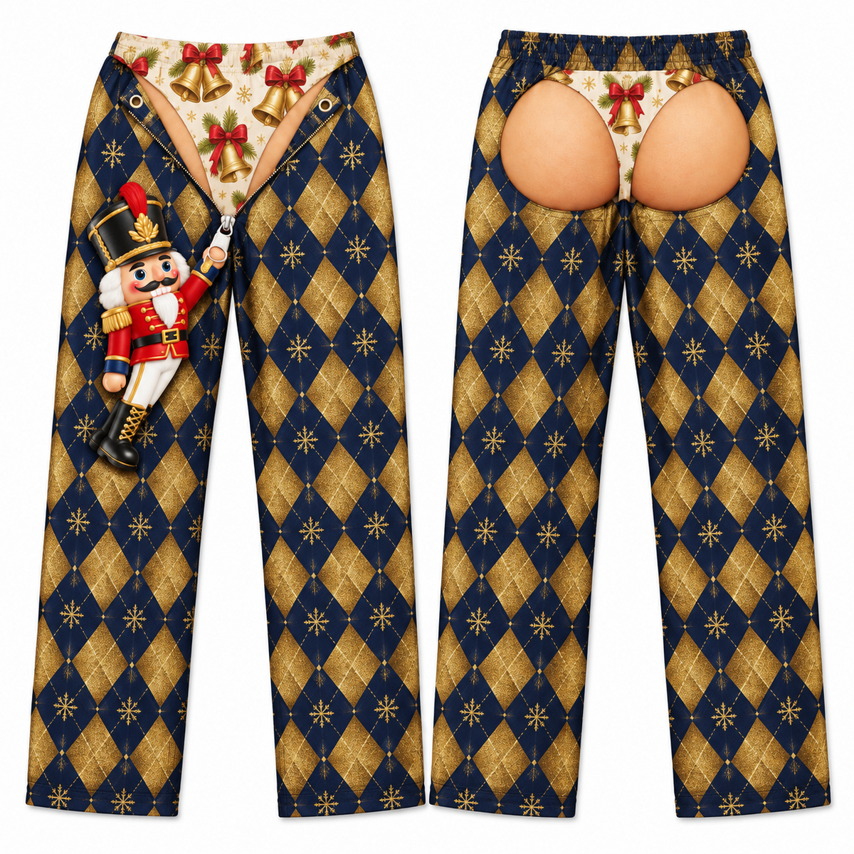Mens Nutcracker Novelty Pajama Pants Holiday Loungewear Bottoms