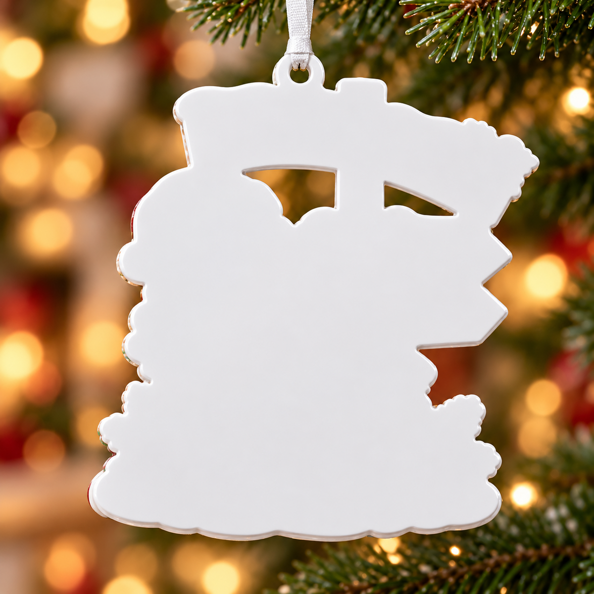 Grandma And Grandkids Directional Sign Winter Holiday Family Keepsake - 3D Relief Ornament