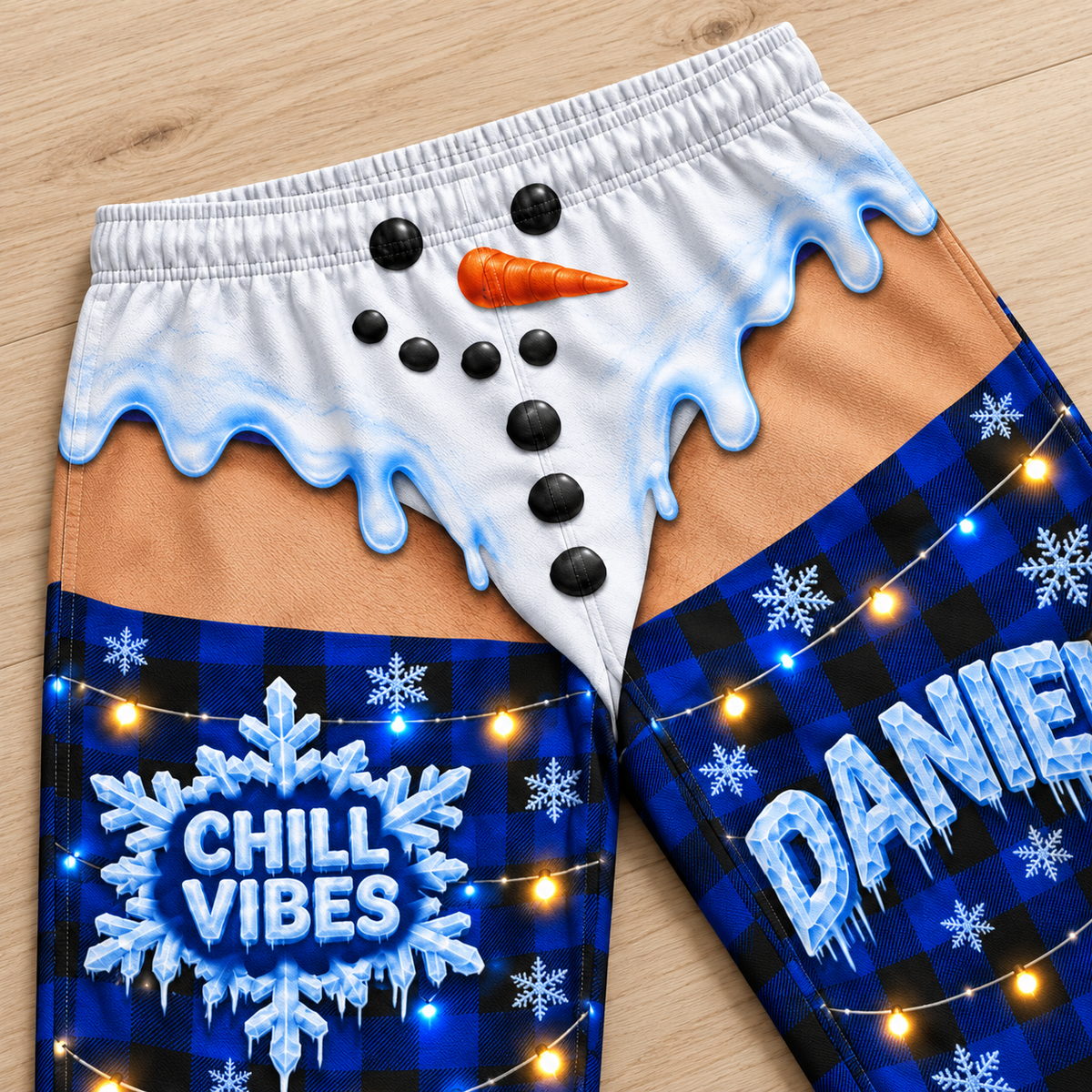 Novelty Christmas Pajama Pants, Mens Plaid Holiday Lounge Bottoms