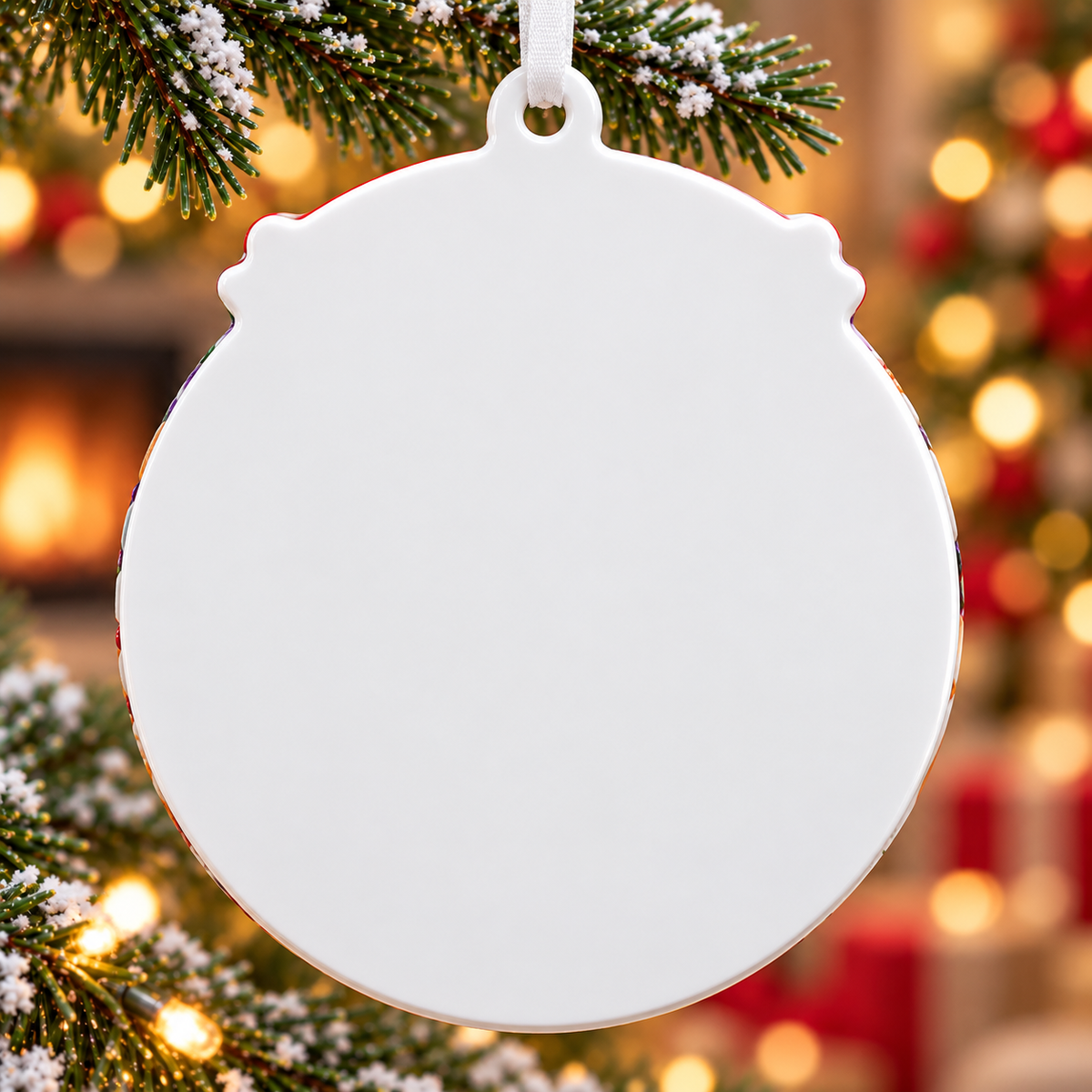 Hallo Thanks Mas Holiday Trio Hanging Medallion with Autumn Leaves and Ghost - 3D Relief Ornament