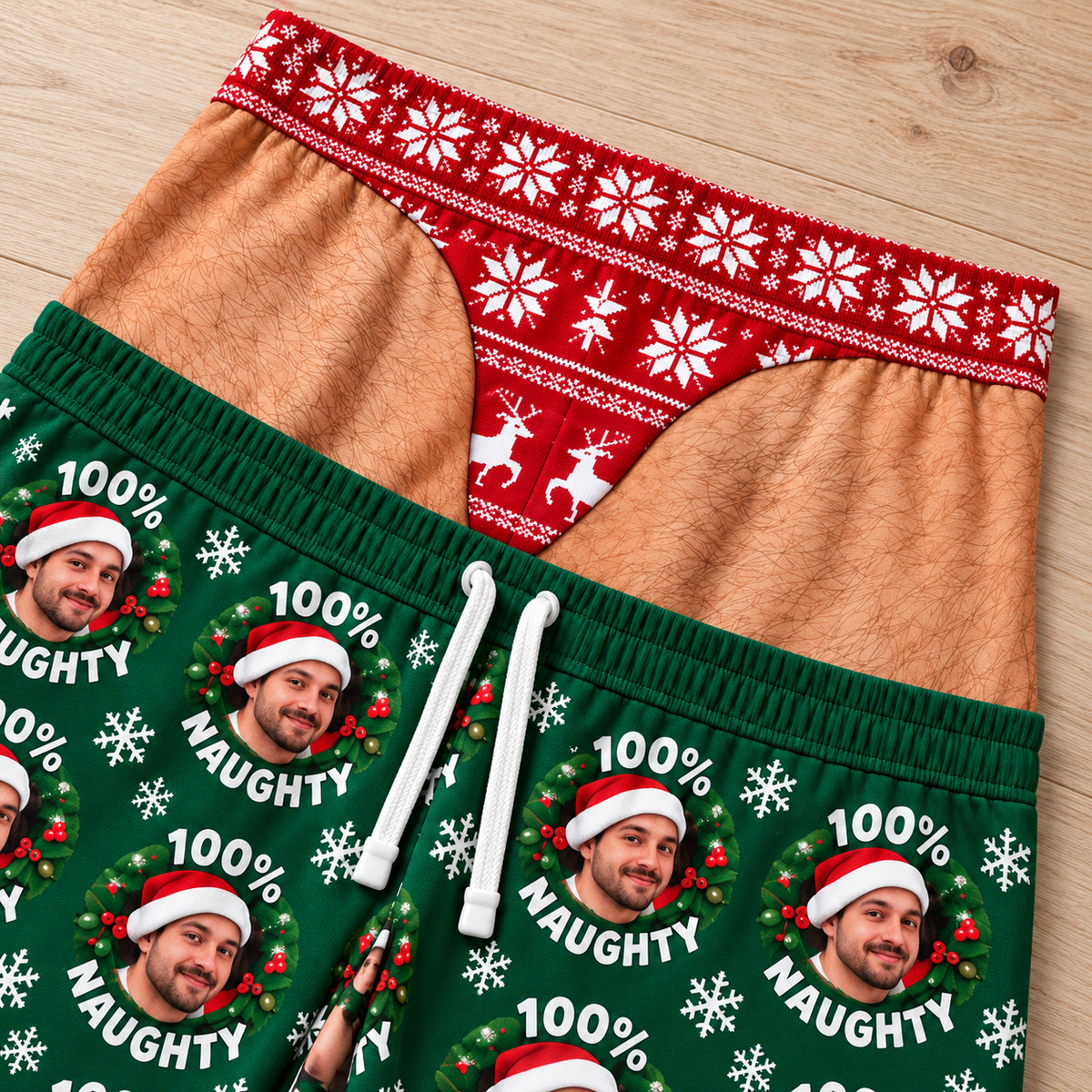 Christmas Pajama Pants Novelty Holiday Lounge Bottoms with Drawstring