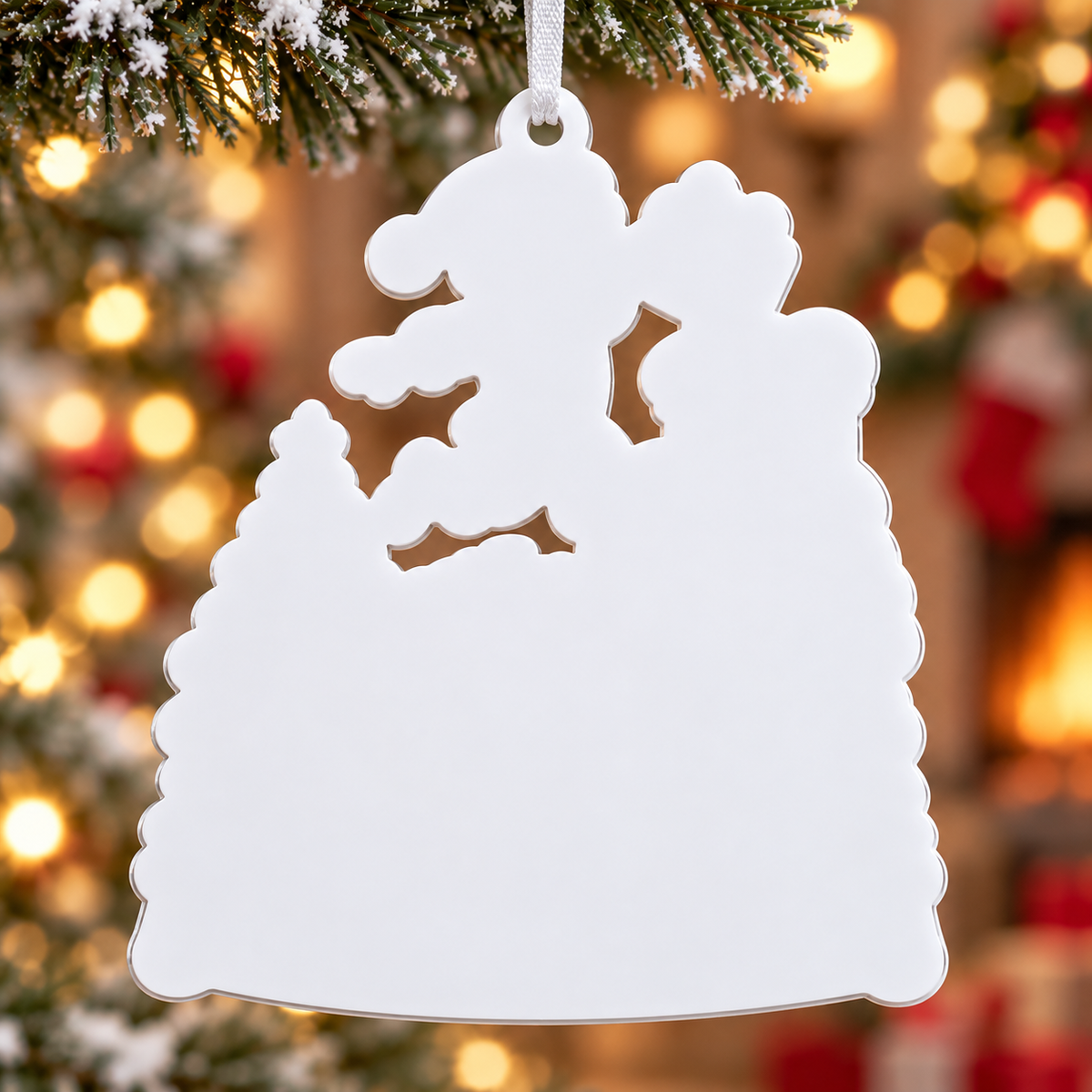 Santa's Favorite Baller Chimney Scene Acrylic Holiday Keepsake - 3D Relief Ornament
