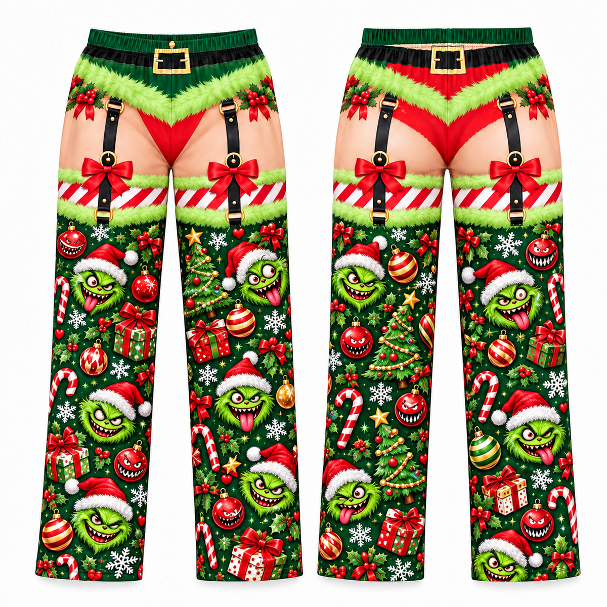 Novelty Christmas Pajama Pants Funny Holiday Print Lounge Bottoms