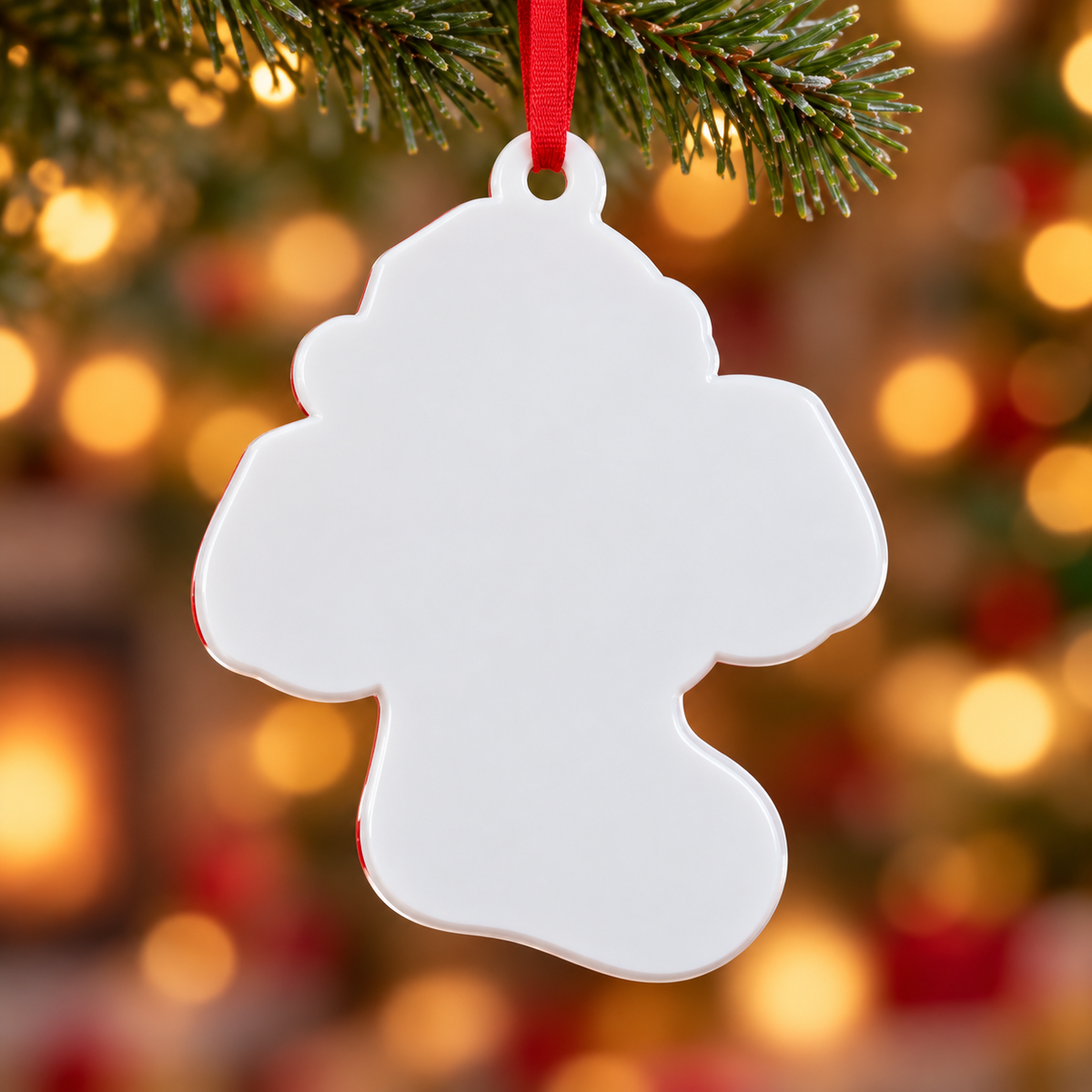 Muscular Christmas Stocking Character Hanging Holiday Decoration - 3D Relief Ornament