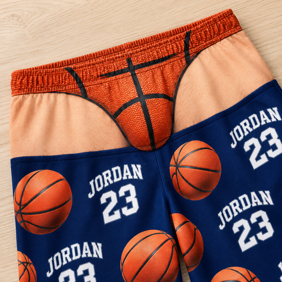 Novelty Pajama Pants Sports Ball Graphic Print Blue Loungewear