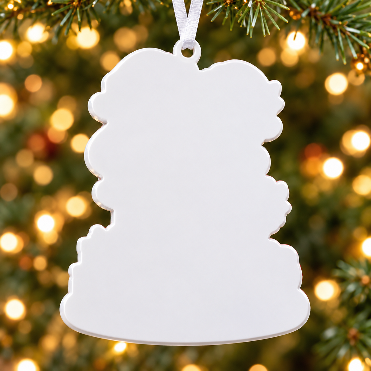 Still The One Couple Santa and Mrs Claus Plaid Pajamas Acrylic - 3D Relief Ornament