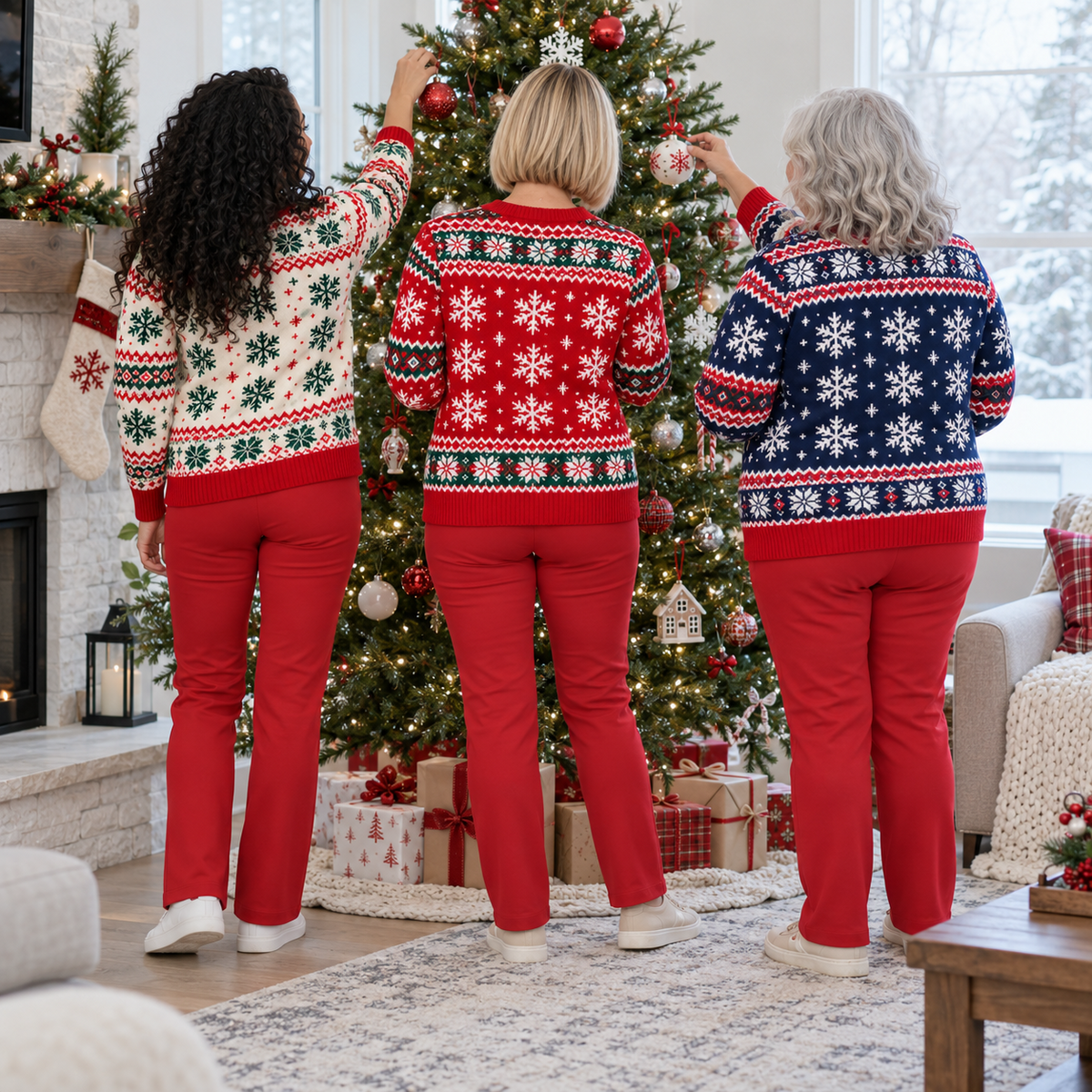 Christmas Sweatshirt Working Out At The North Pole Graphic Crewneck