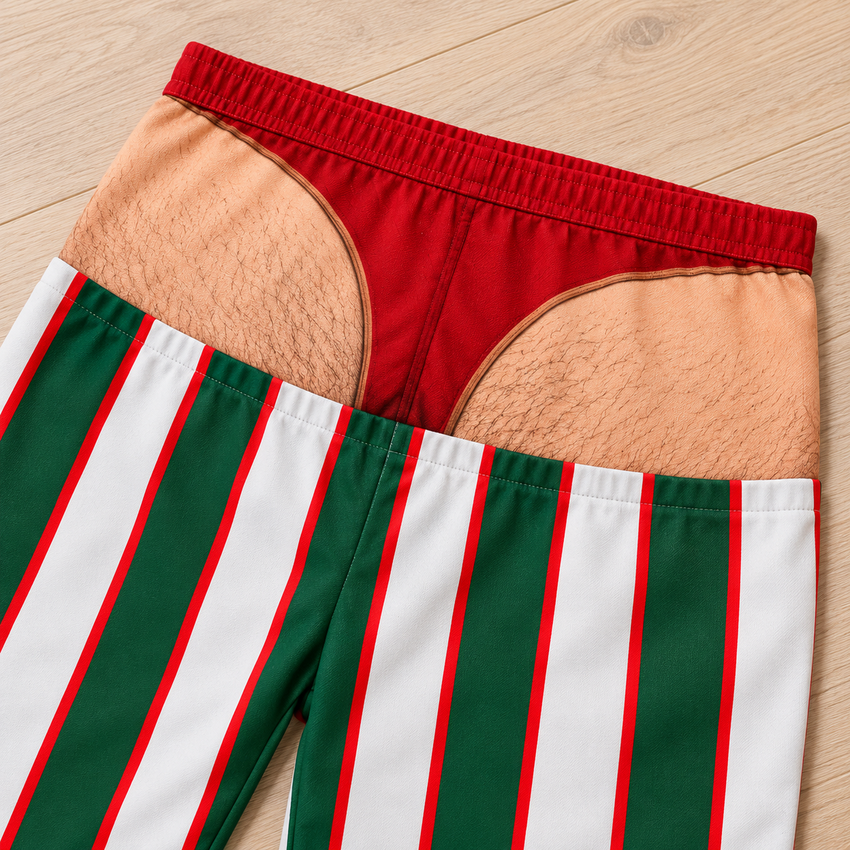 Mens Pajama Pants Striped Novelty Christmas Gag Print Loungewear
