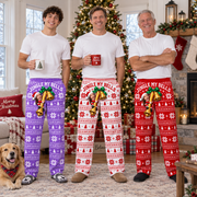 Jingle My Bells Mens Pajama Pants Holiday Fair Isle Lounge Bottoms