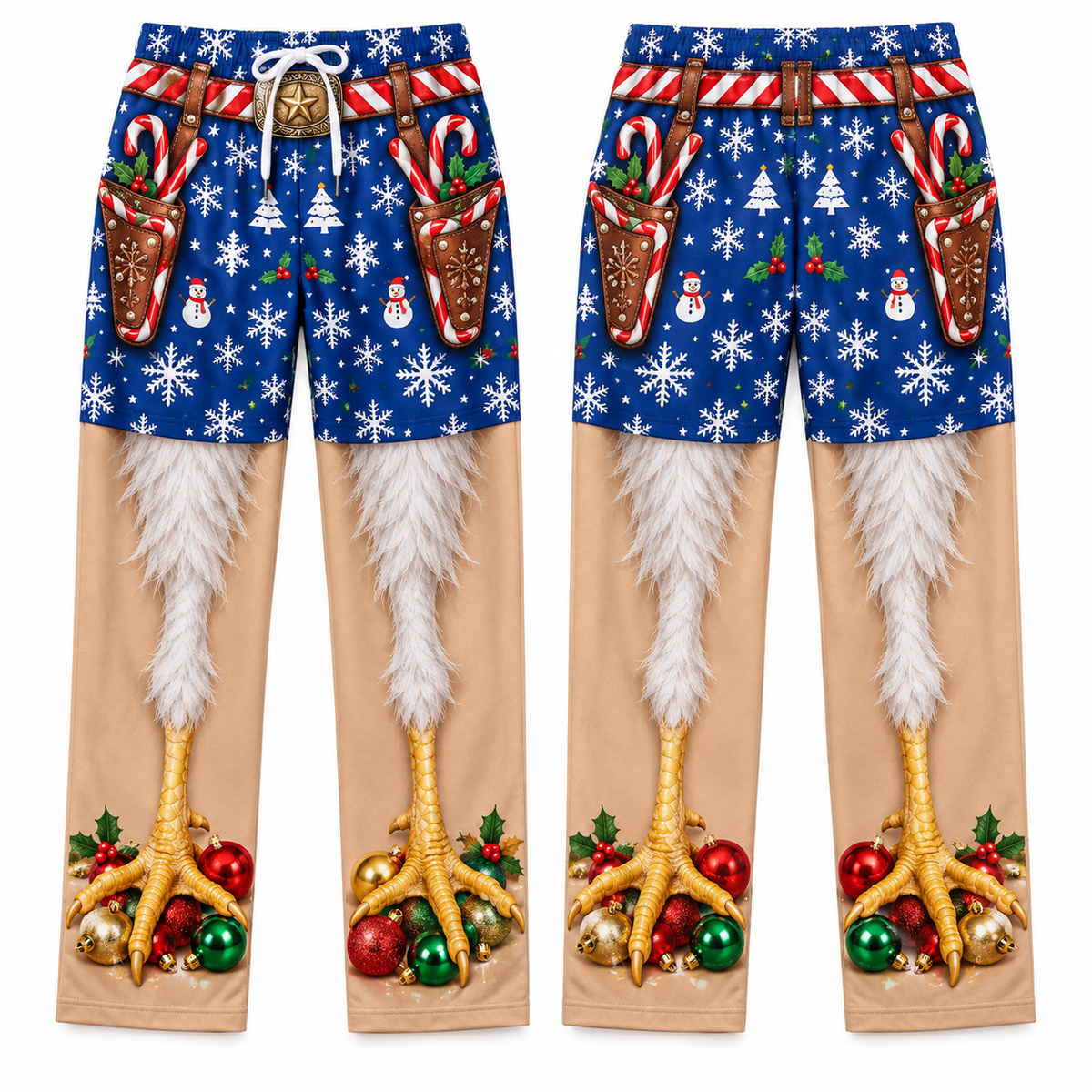 Funny Christmas Pajama Pants Animal Legs Printed Loungewear