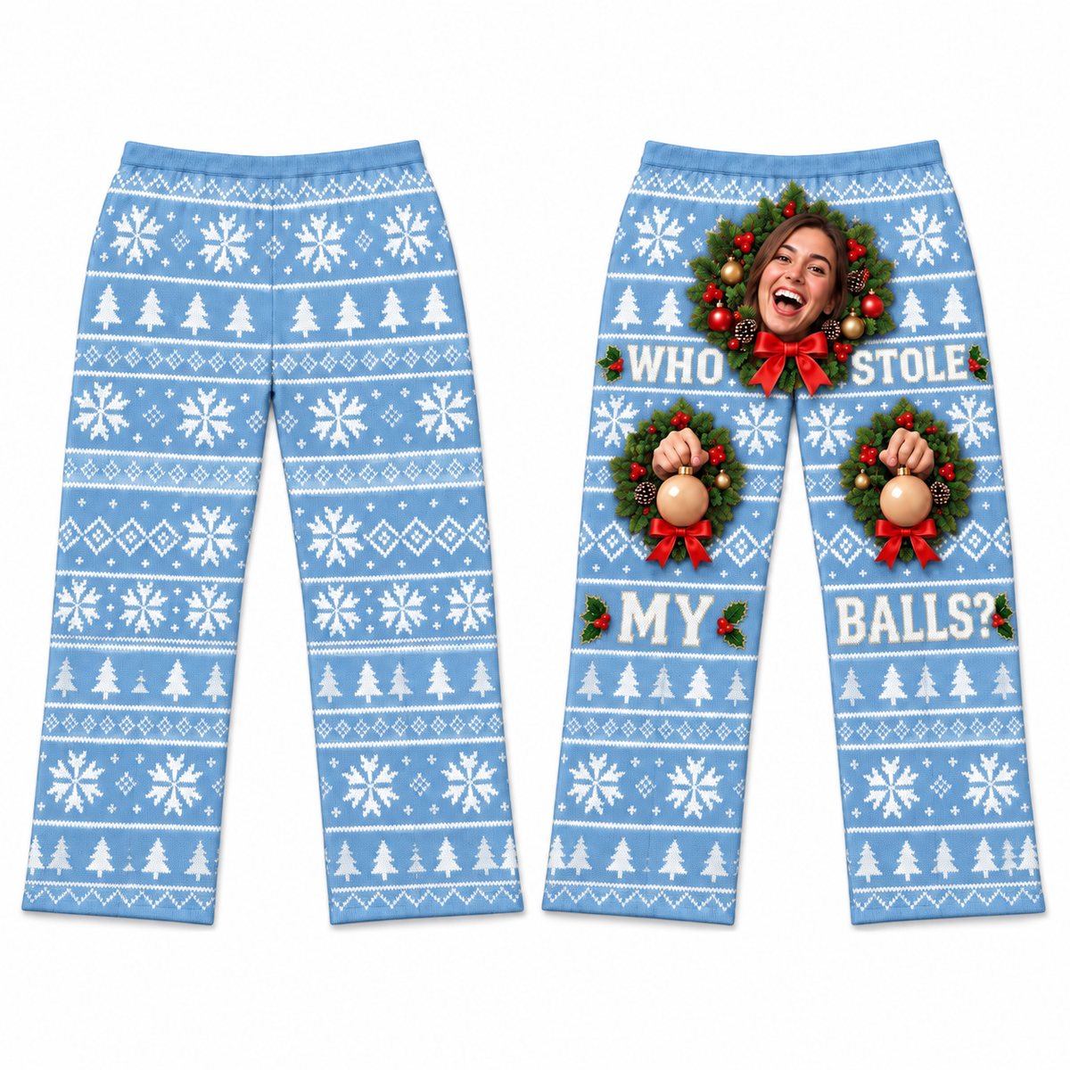 Christmas Pajama Pants Mens Novelty Printed Holiday Lounge Trousers