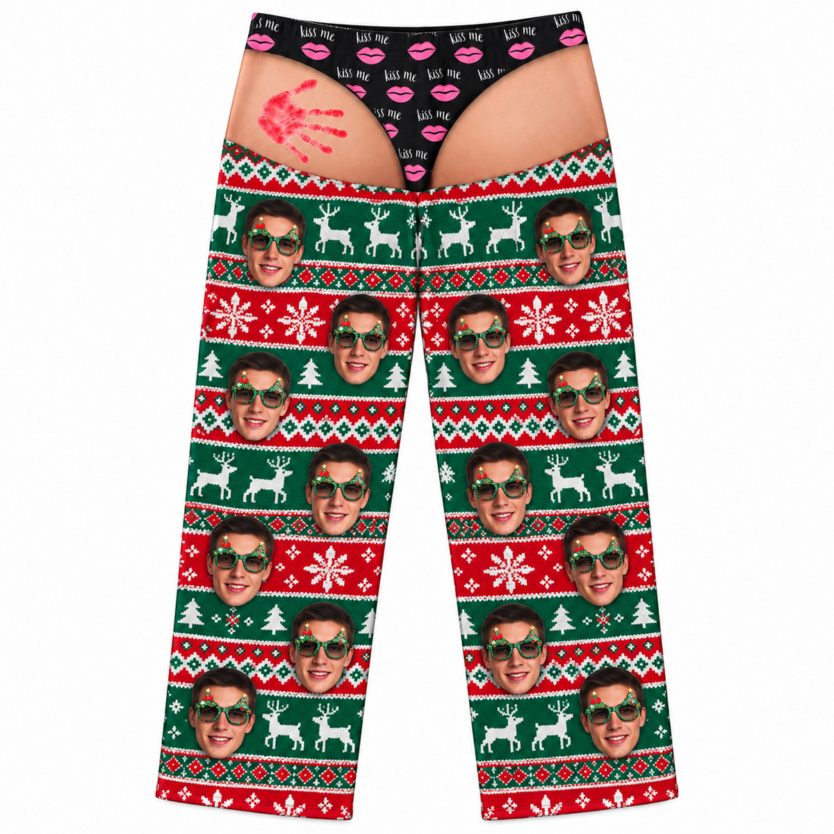 Men's Novelty Christmas Pajama Pants Funny Holiday Gag Loungewear
