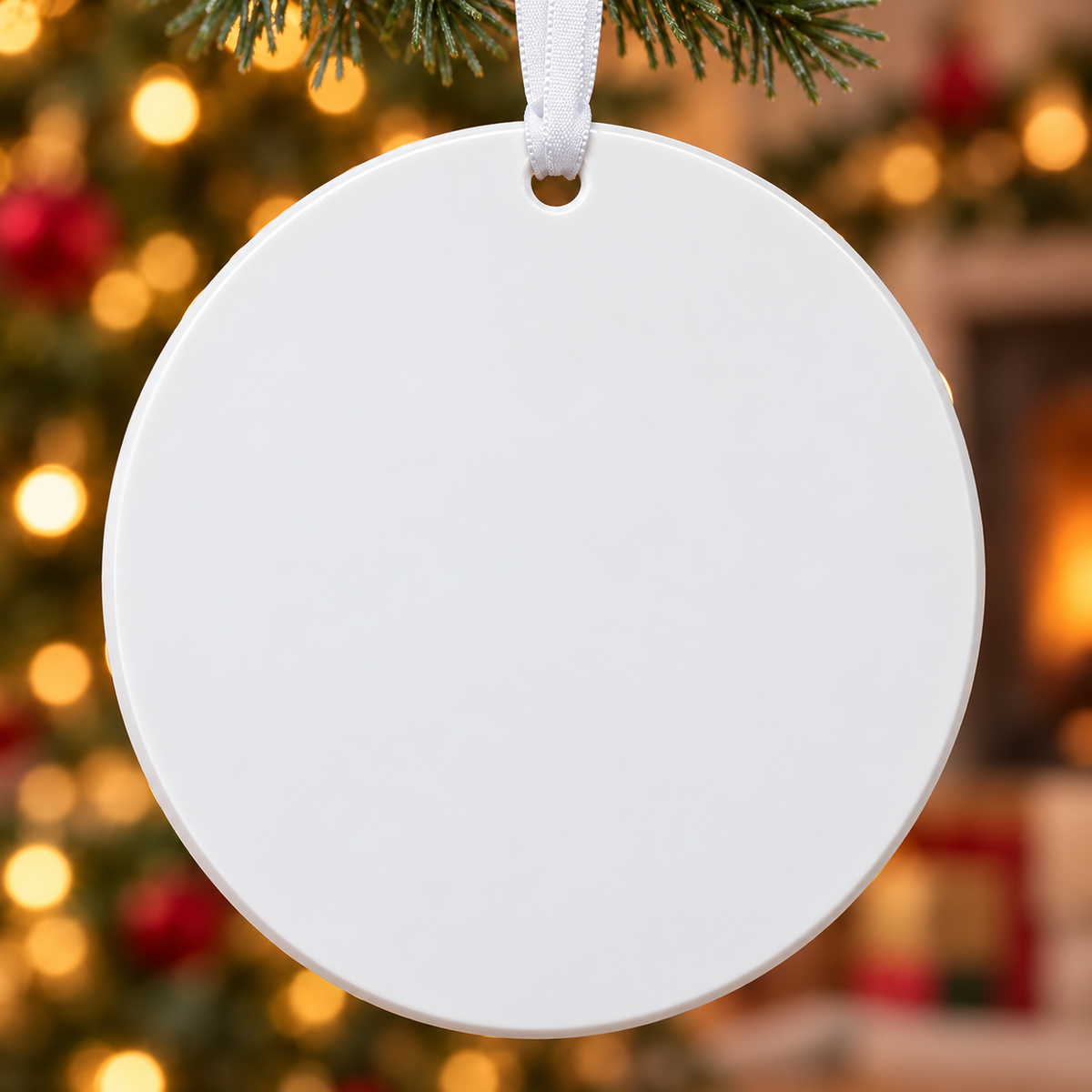 Baby Pilot in Yellow Airplane Holiday Keepsake Disc - 3D Relief Ornament