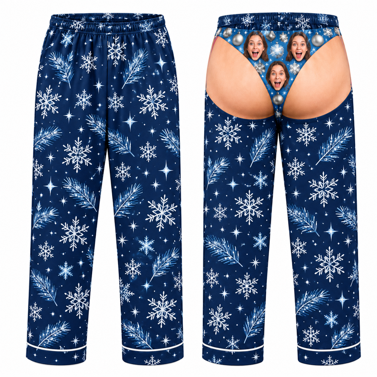 Mens Novelty Christmas Pajama Pants Red Reindeer Gag Sleepwear