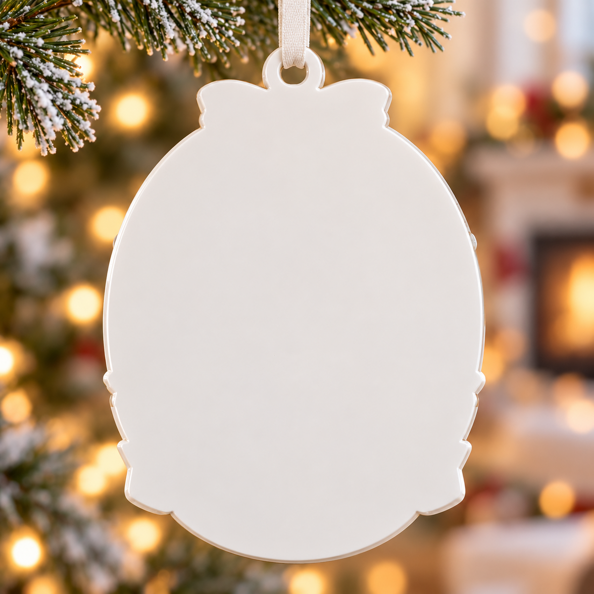 Expecting Couple with Dog Oval Keepsake Hanging Holiday Plaque - 3D Relief Ornament