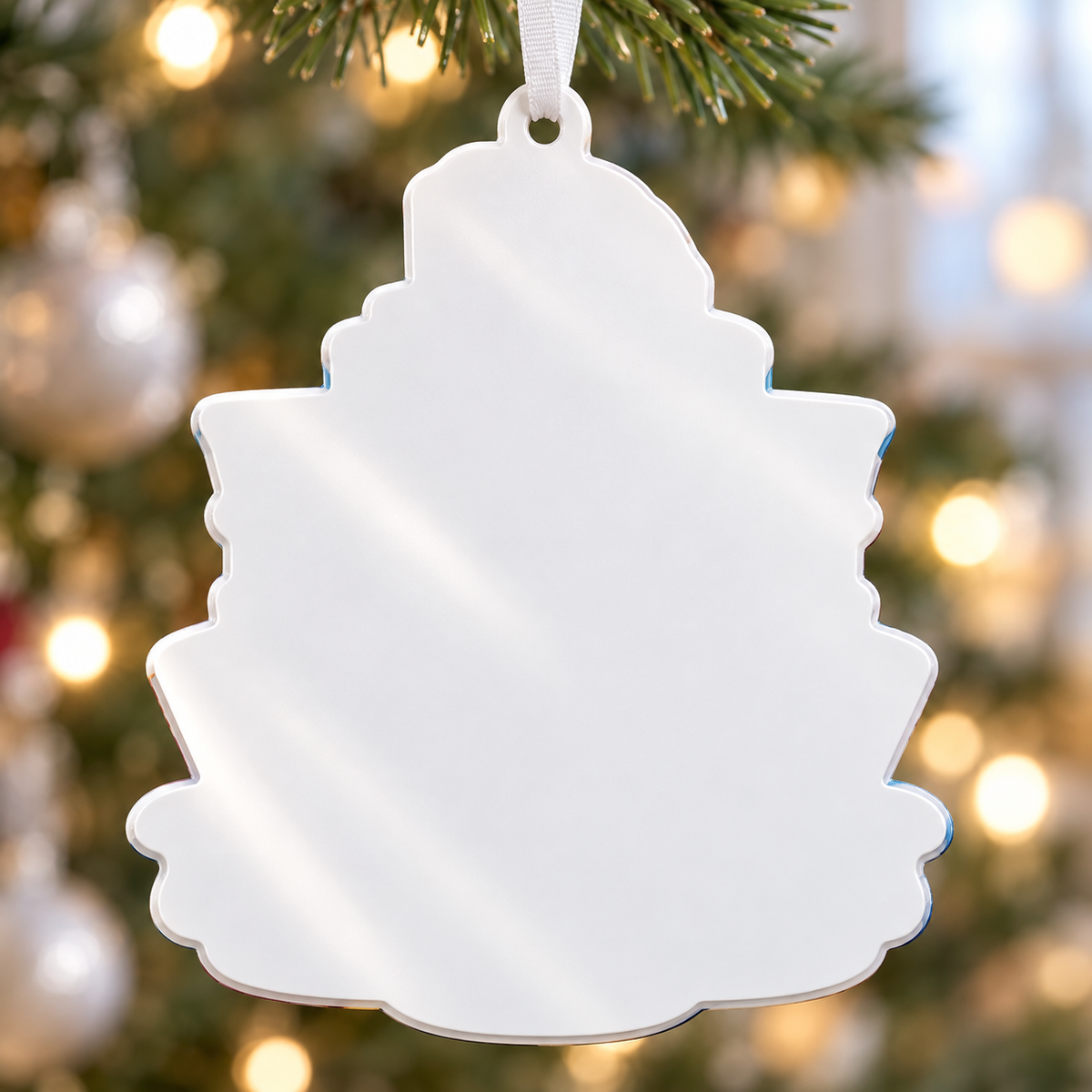 Cruise Ship Couple Vacation Holiday Hanging Decor in Ocean Blue and White - 3D Relief Ornament