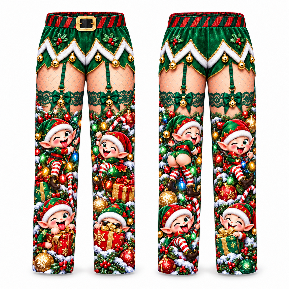 Christmas Pajama Pants Womens Novelty Holiday Printed Trousers