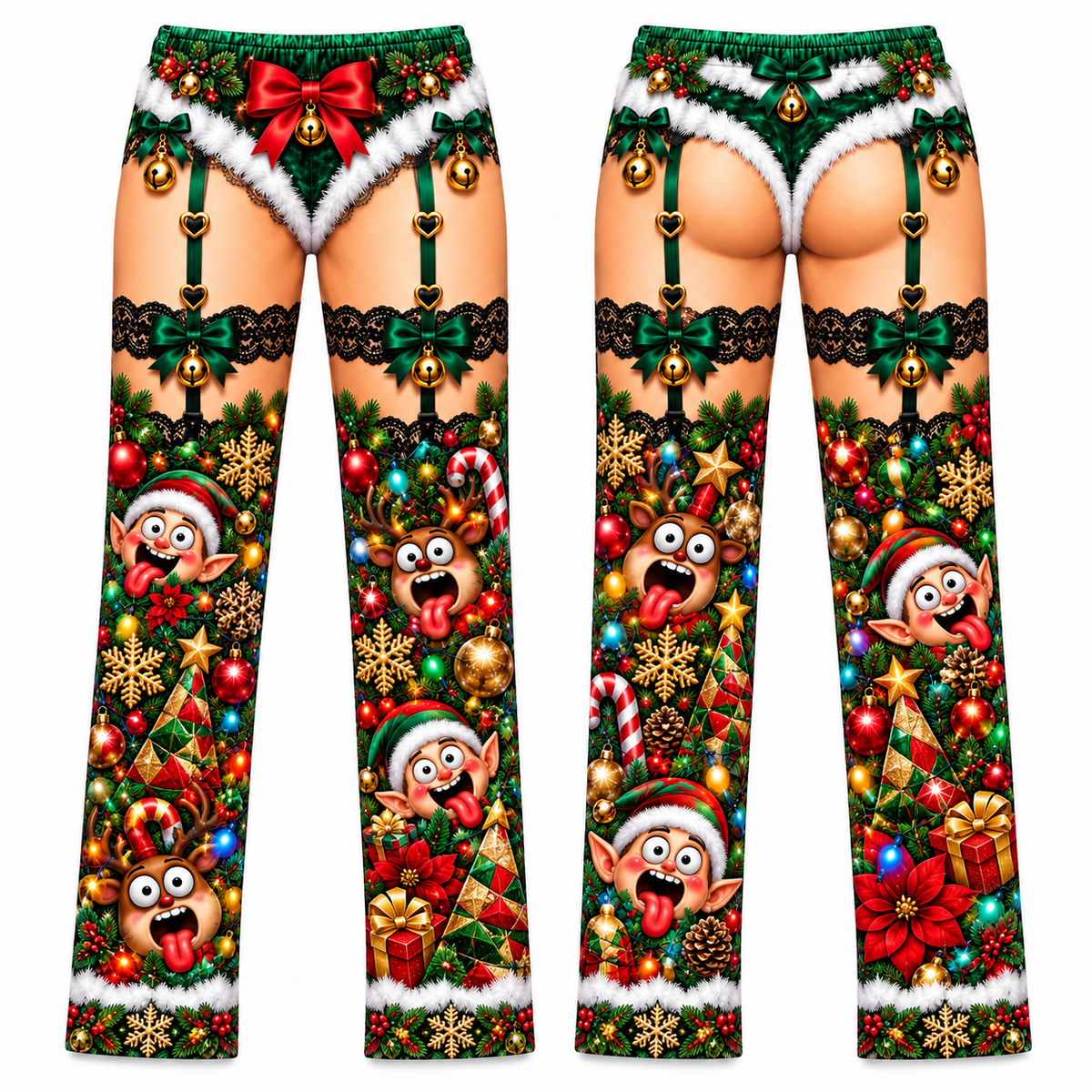 Funny Christmas Pajama Pants Novelty Holiday Lounge Trousers