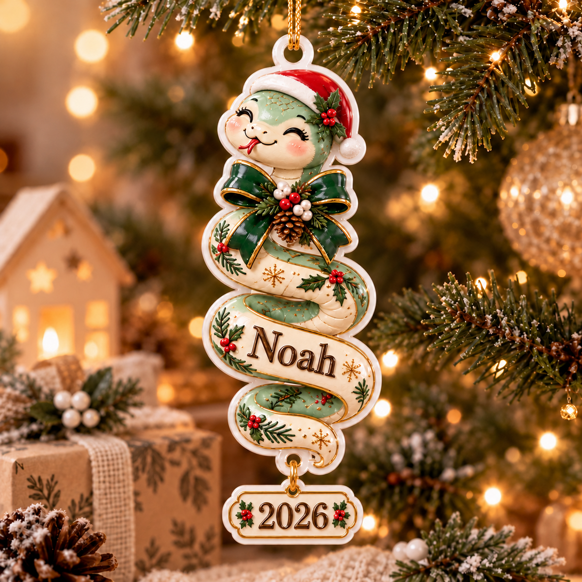 White Acrylic Vertical Stacked Silhouette with Hanging Banner Plaque - 3D Relief Ornament