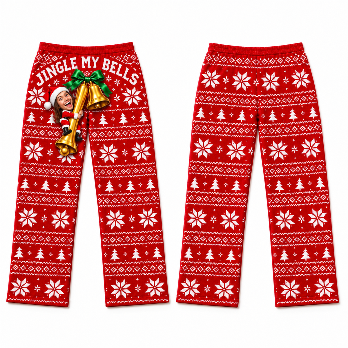 Jingle My Bells Mens Pajama Pants Holiday Fair Isle Lounge Bottoms