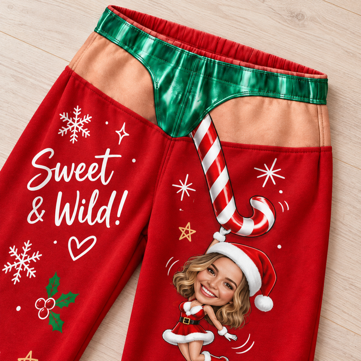 Mens Christmas Pajama Pants Novelty Candy Cane Holiday Lounge Bottoms