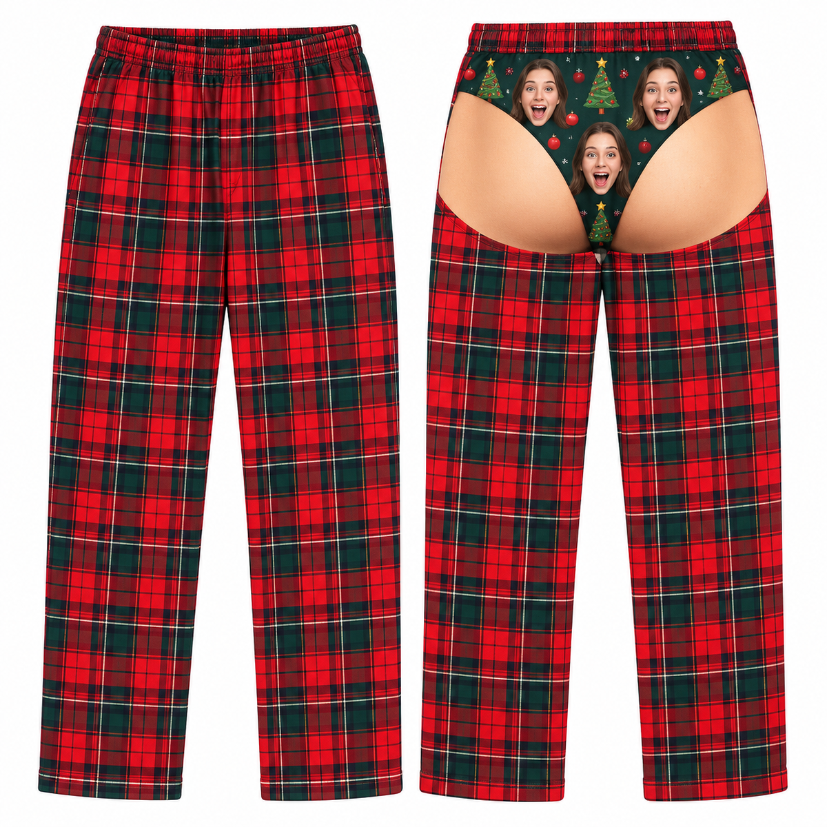 Mens Novelty Christmas Pajama Pants Red Reindeer Gag Sleepwear