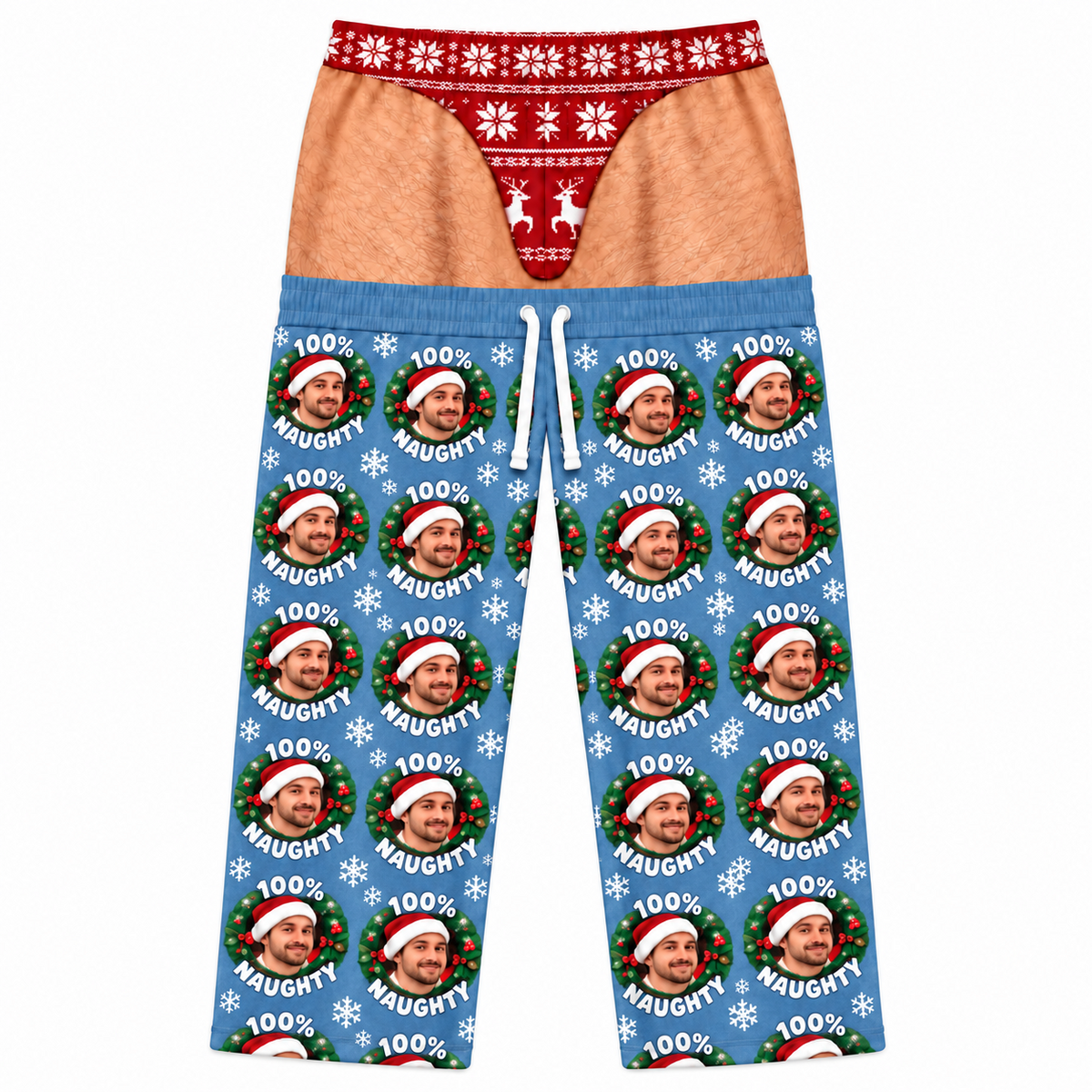 Christmas Pajama Pants Novelty Holiday Lounge Bottoms with Drawstring