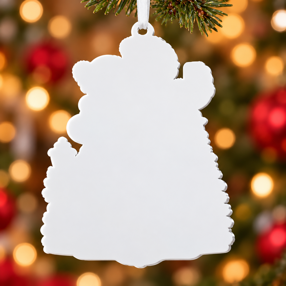 Two Boys Taking Selfie Christmas Tree Plaque Holiday Keepsake - 3D Relief Ornament