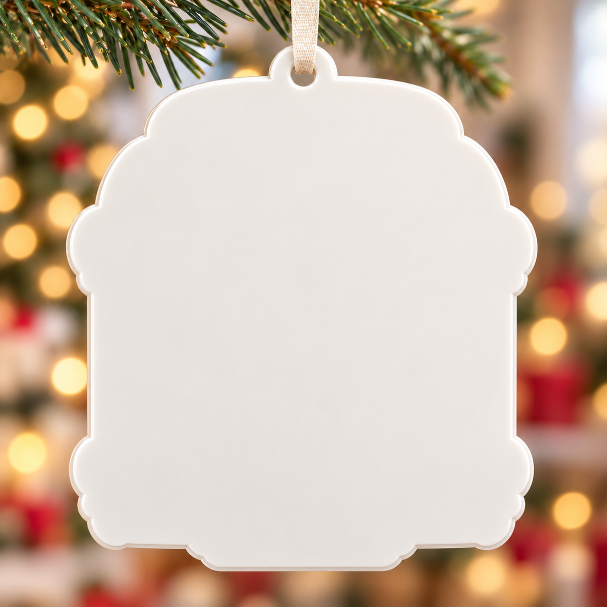 Dachshund Puppy by Fireplace First Christmas Dog Tag Keepsake - 3D Relief Ornament