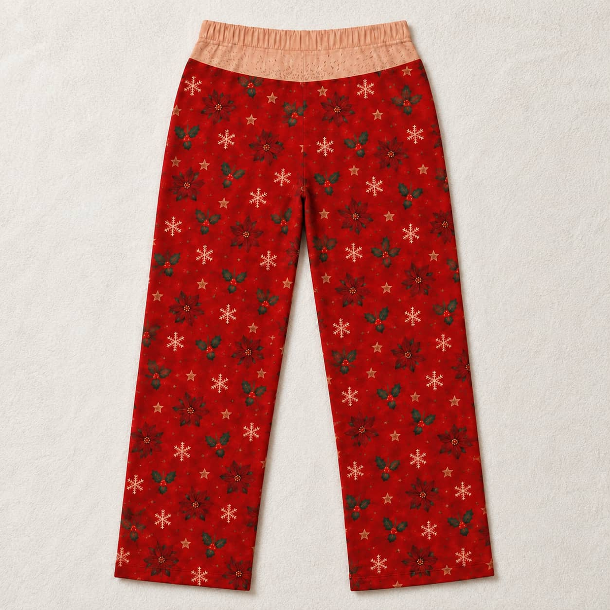 Mens Christmas Pajama Pants Novelty Zipper Print Holiday Loungewear