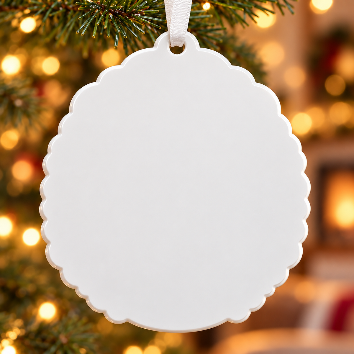Baby's First Christmas America 250 Semiquincentennial Sleeping Newborn Holiday Medallion - 3D Relief Ornament