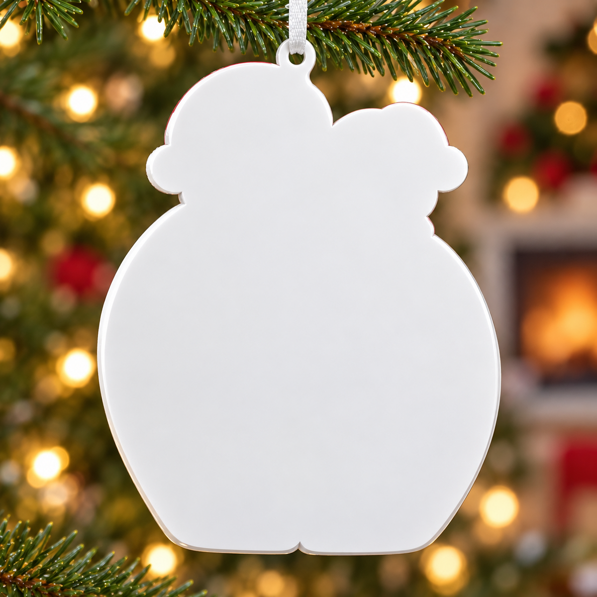 Snowman Family of 5 Hanging Holiday Tree Decoration - 3D Relief Ornament