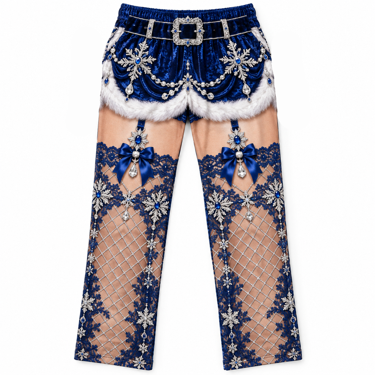 Christmas Pajama Pants Novelty Stocking Print Holiday Lounge Trousers