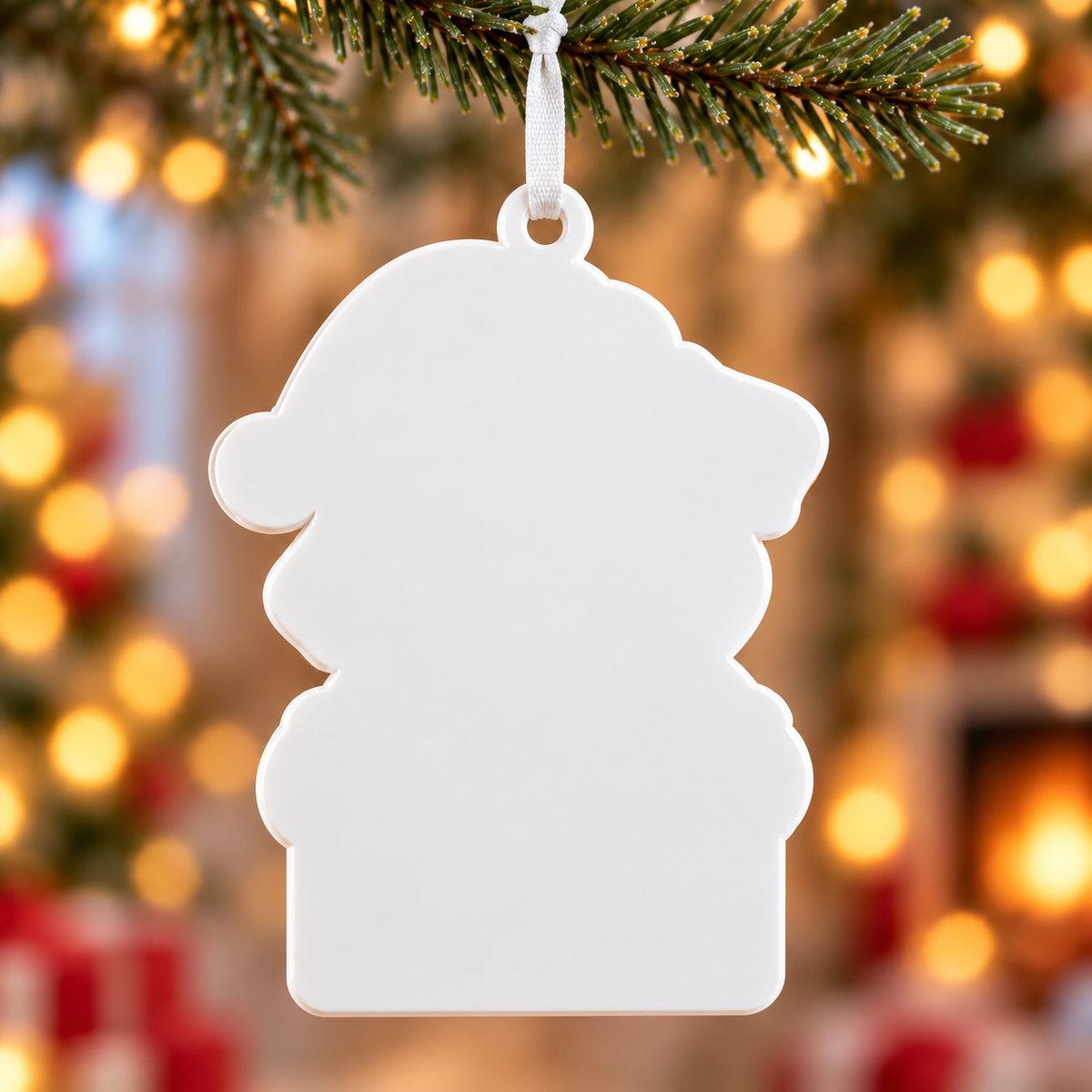 Christmas Pug Dog with Santa Hat and Confession Sign Hanging Holiday Keepsake - 3D Relief Ornament