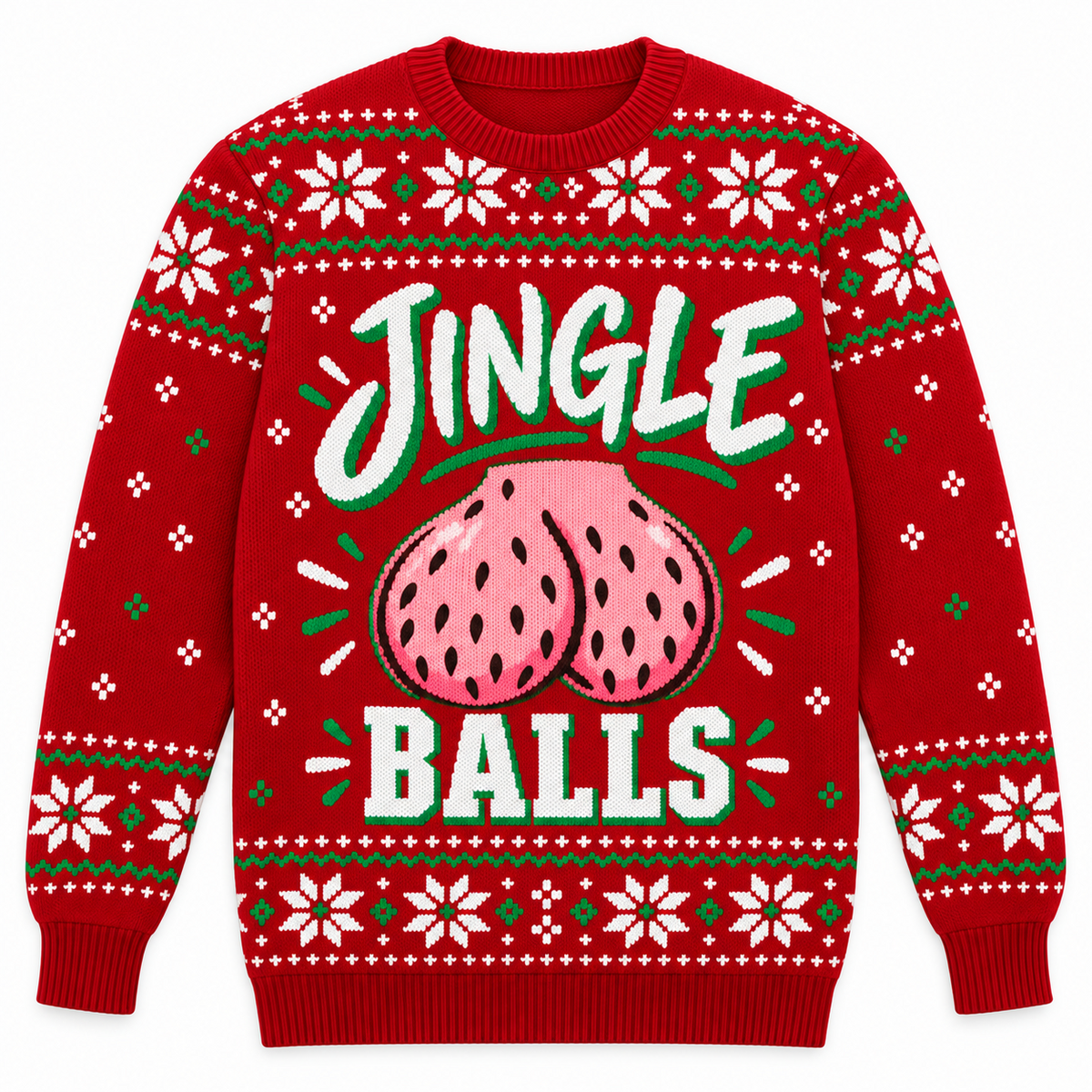 Jingle Balls Ugly Christmas Sweater Funny Fair Isle Holiday Pullover