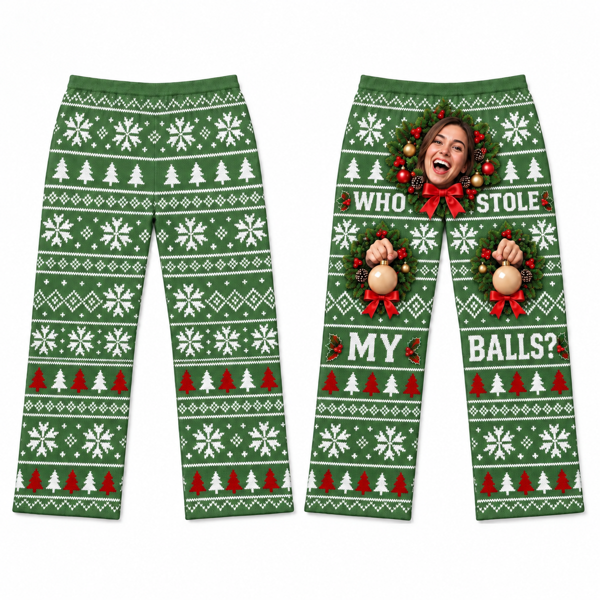 Christmas Pajama Pants Mens Novelty Printed Holiday Lounge Trousers