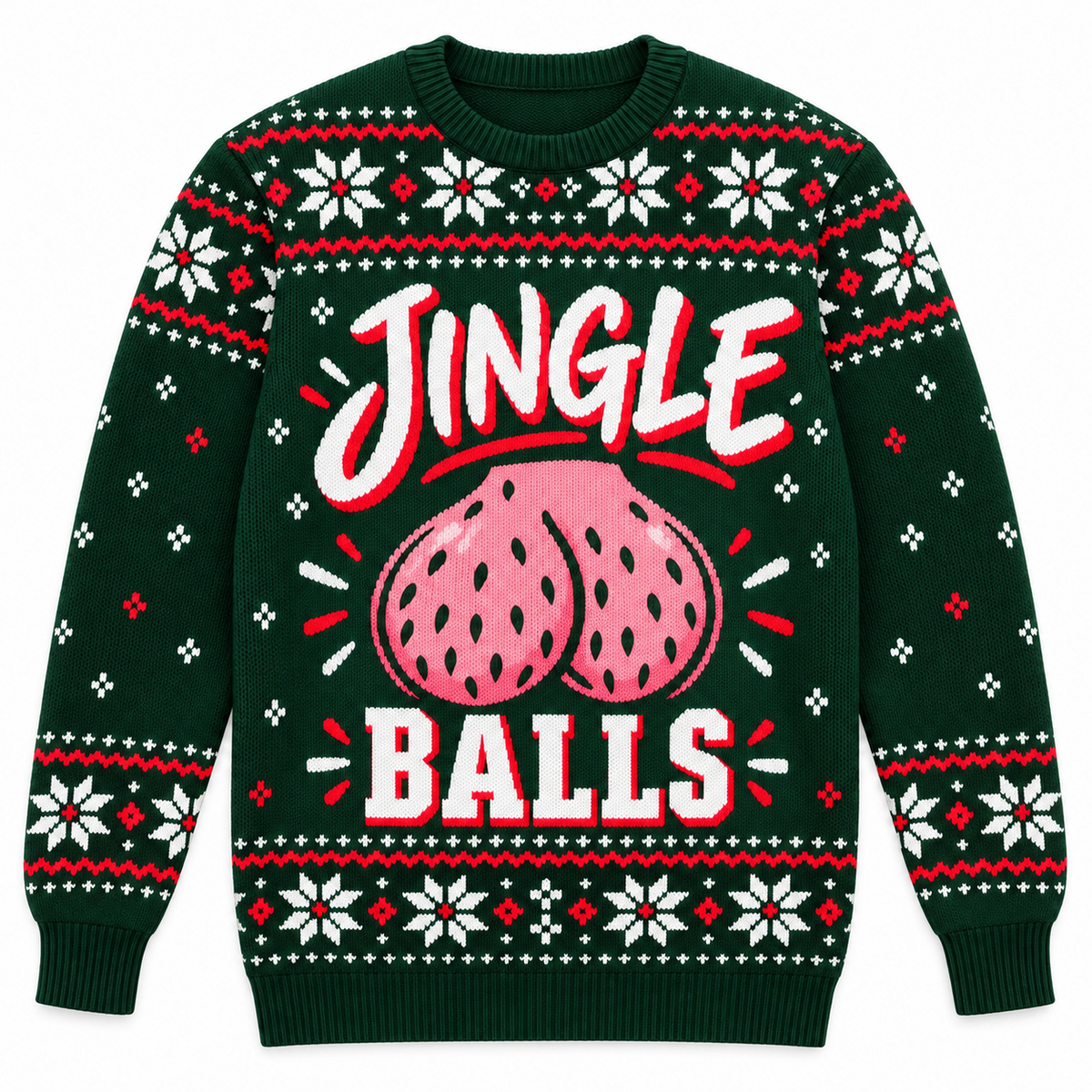 Jingle Balls Ugly Christmas Sweater Funny Fair Isle Holiday Pullover