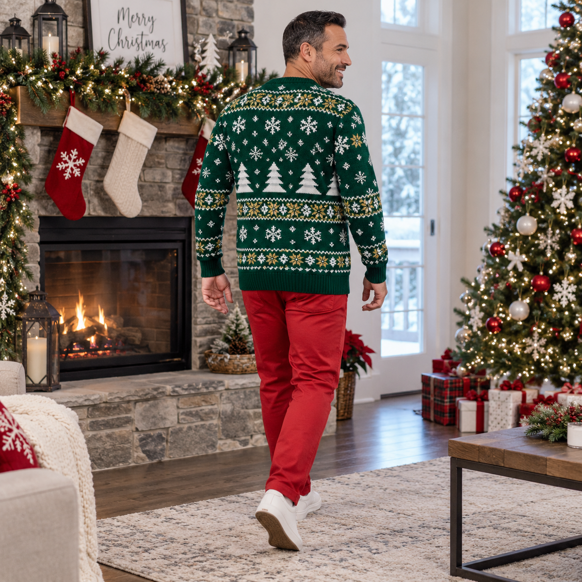 Christmas Sweater Merry Kissmyass Funny Ugly Holiday Pullover